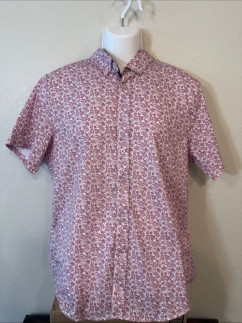 Heritage Report Collection Short-Sleeve Floral Button-Down Shirt - Recycled XL